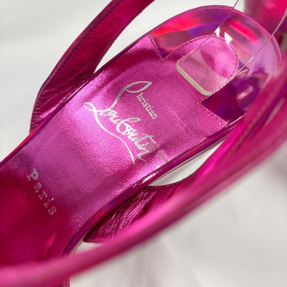 Christian Louboutin Superyaz 160mm Patent Leather Metallic Sandals EU 40 - Picture 8 of 13